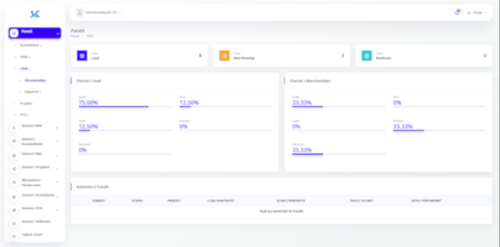 CRM Dashboard